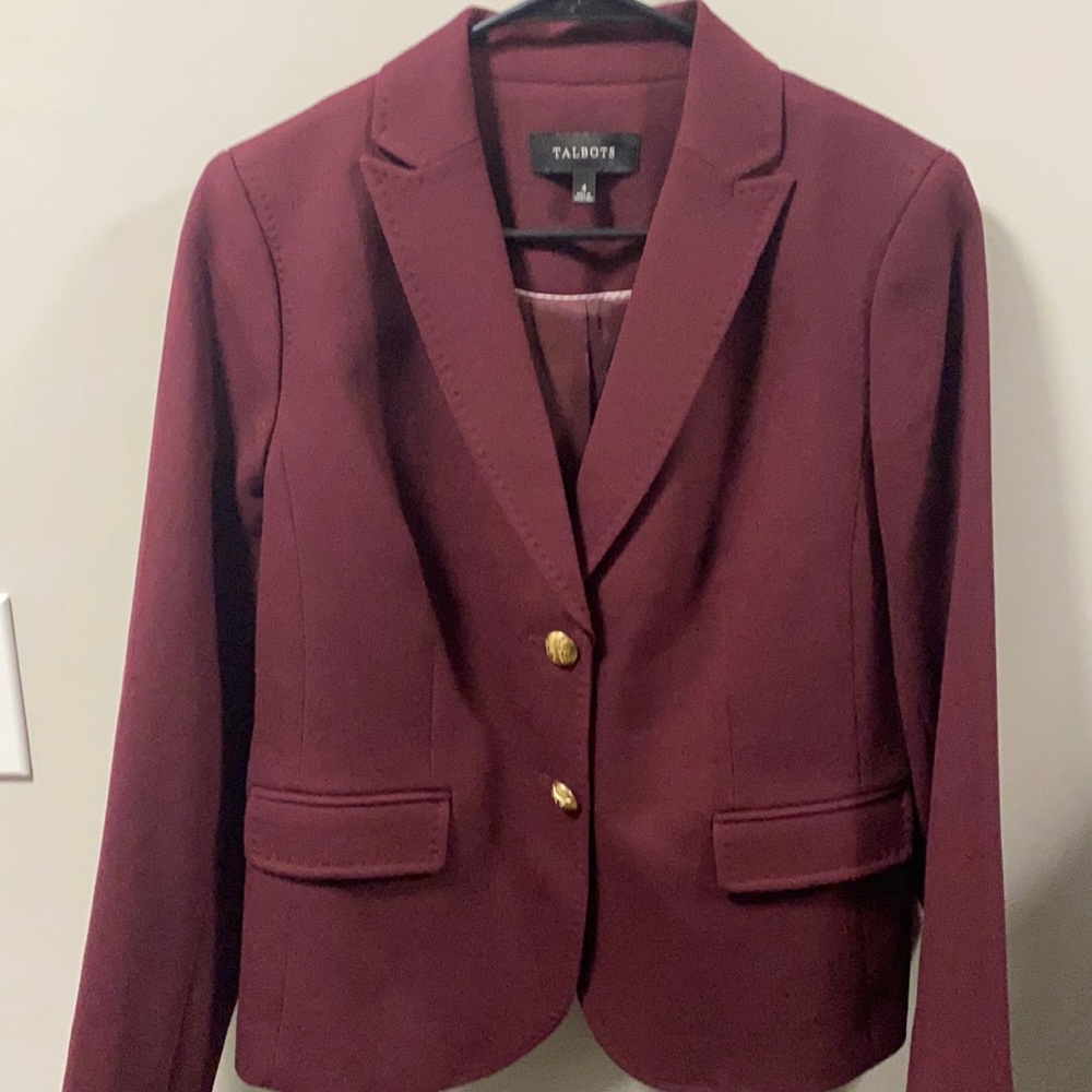 Talbots Merlot Blazer Like New
